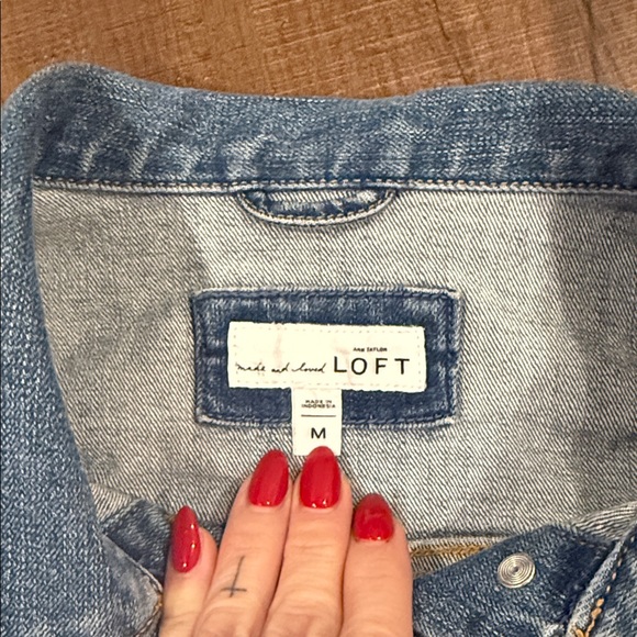 LOFT Classic Blue Denim Jacket - Picture 2 of 10